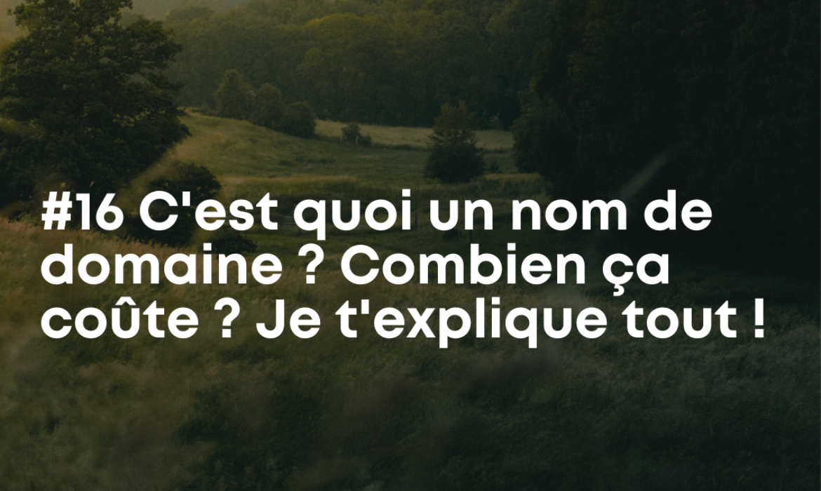 C'est quoi un nom de domaine ? Combien ça coûte ? Je t'explique tout !